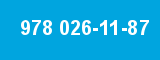 978 026-11-87 978 026-11-87